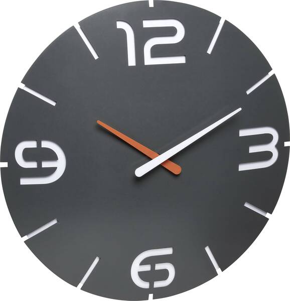 TFA Dostmann 60.3536.10 Funk Wanduhr 35 cm x 3.5 cm Anthrazit