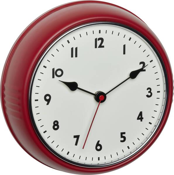 TFA Dostmann 60.3541.05 Funk Wanduhr 68 mm x 240 mm x 240 mm Rot