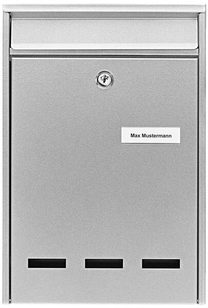 Burg Wächter 61020 POCKET 5871 SI Briefkasten Stahl Silber Schlüsselschloss