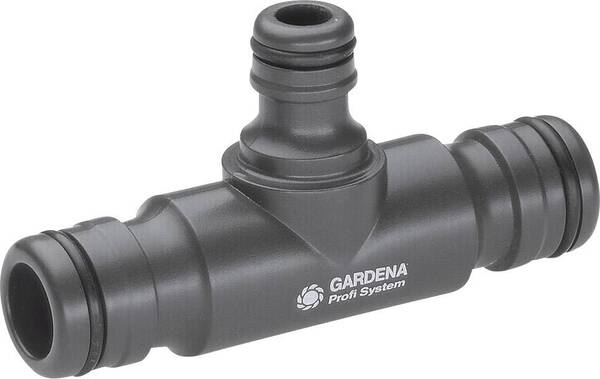 GARDENA 02835-20 Kunststoff T-Stück Steckkupplung Profi-System, Steckkupplung