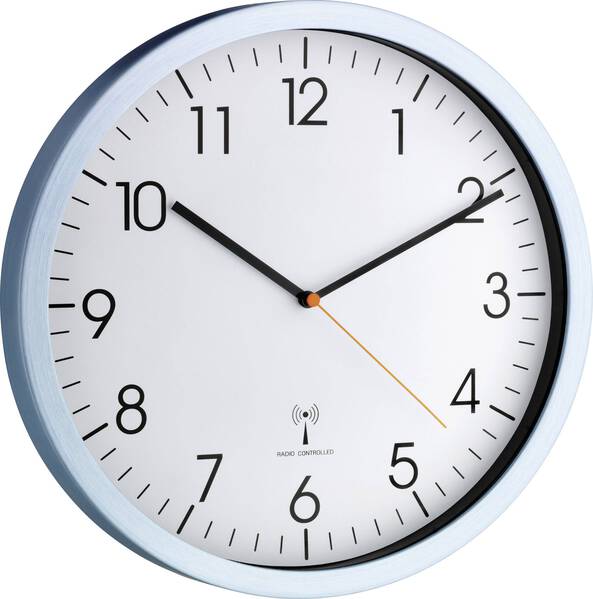 TFA Dostmann 60.3517.55 Funk Wanduhr 30.5 cm x 4.5 cm Aluminium (matt)