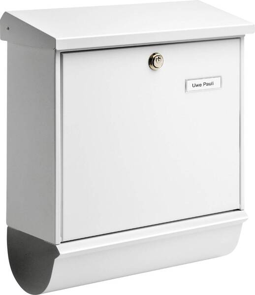 Burg Wächter 32670 COMFORT-Set 91300 W Briefkasten Stahlblech Weiß Schlüsselschloss