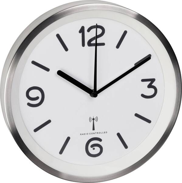 TFA Dostmann 60.3535.02 Funk Wanduhr 253 mm x 42 mm Aluminium (gebürstet)