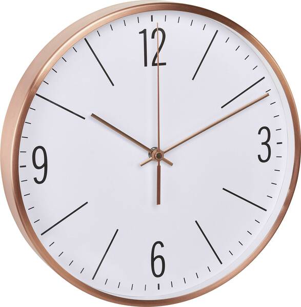 TFA Dostmann 60.3534.51 Funk Wanduhr 300 mm x 45 mm Kupfer Schleichendes Uhrwerk (lautlos)
