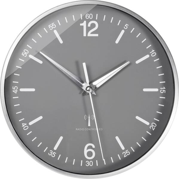 TFA Dostmann 60.3503 Funk Wanduhr 19.5 cm x 5 cm Aluminium
