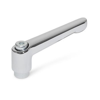 Ganter Norm® - 300.2-22-M4-CR Verstellbare Klemmhebel, Zink-Druckguss, Buchse Stahl verzinkt