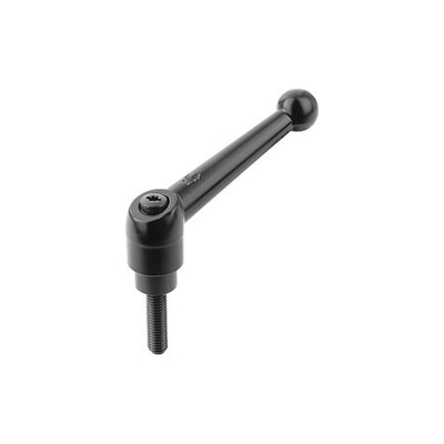 KIPP - KLEMMHEBEL GR.1 M05X20 ZINK, SCHWARZ SEIDENMATT, KOMP:STAHL