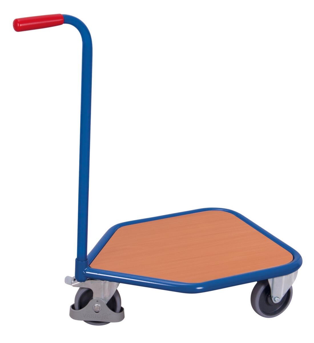VARIOfit Griffroller mit Stahlrohrladefläche, Traglast 250 kg, 2 Lenk- und 2 Bockrollen